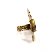 Antique Bronze Ring Blank Ring Setting inlay Blank Mosaic Bezel Base Cabochon Mountings (14x10mm Blank)Antique Bronze Plated Brass G15587