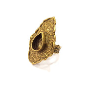 Antique Bronze Ring Blank Ring Setting inlay Blank Mosaic Bezel Base Cabochon Mountings (14x10mm Blank)Antique Bronze Plated Brass G15587