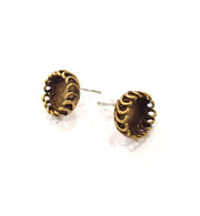 Earring Blank Backs Antique Bronze Resin Base inlay Cabochon Mountings Setting Antique Bronze Plated Brass (10mm blank) 1 pair G15589