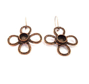 Earring Blank Base Settings Copper Resin Blank Cabochon Base inlay Blank Mountings Antique Copper Plated Brass (10mm blank) 1 Set  G14635