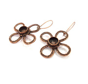 Earring Blank Base Settings Copper Resin Blank Cabochon Base inlay Blank Mountings Antique Copper Plated Brass (10mm blank) 1 Set  G14635