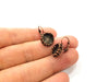Earring Blank Base Settings Copper Resin Blank Cabochon Base inlay Blank Mountings Antique Copper Plated Brass (10mm blank) 1 Set  G14654