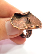 Copper Ring Settings inlay Ring Blank Mosaic Ring Bezel Base Cabochon Mountings ( 16 mm blank) Antique Copper Plated Brass G15619