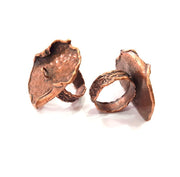 Copper Ring Settings inlay Ring Blank Mosaic Ring Bezel Base Cabochon Mountings ( 16 mm blank) Antique Copper Plated Brass G15619