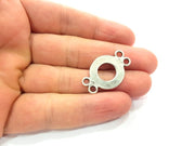 4 Circle Connecor Charm Silver Charms Antique Silver Plated Metal (30x20mm) G14684