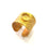 Raw Brass Ring Blank Bezel Settings Cabochon Base Mountings Adjustable Resin Blank  (8mm blank ) G14695