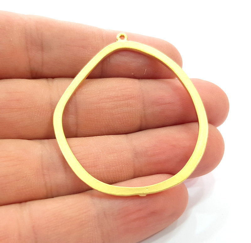 2 Gold Charm Gold Plated Metal (51x43mm)  G14697