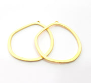 2 Gold Charm Gold Plated Metal (51x43mm)  G14697