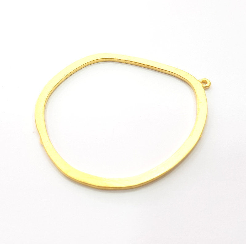 2 Gold Charm Gold Plated Metal (51x43mm)  G14697