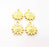 10 Sun Charm Gold Charms Gold Plated Metal (18x14mm)  G14699