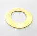 Circle Pendant Gold Pendant Gold Plated Pendant (57mm)  G14709