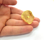 Gold Ring Settings Blank Mountings Adjustable Ring (16mm blank ) Gold Plated Brass G14716