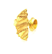 Gold Ring Settings Blank inlay Ring Mosaic Ring Bezel Base Cabochon Mountings Adjustable (10mm blank ) Gold Plated Brass G14724