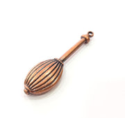 Copper Battle Knob Pendant Antique Copper Pendant Antique Copper Plated Metal ( 60x17 mm ) G14730