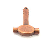 Copper War Hammer Pendant Antique Copper Pendant Antique Copper Plated Metal ( 52x32 mm ) G14731