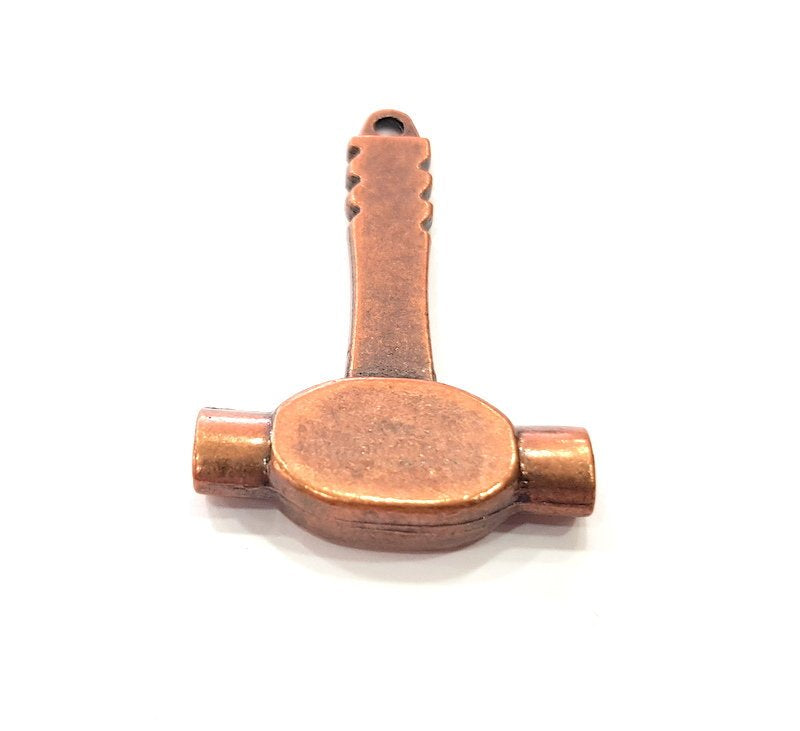 Copper War Hammer Pendant Antique Copper Pendant Antique Copper Plated Metal ( 52x32 mm ) G14731