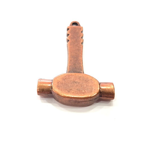Copper War Hammer Pendant Antique Copper Pendant Antique Copper Plated Metal ( 52x32 mm ) G14731