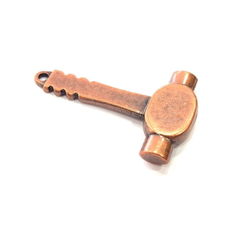 Copper War Hammer Pendant Antique Copper Pendant Antique Copper Plated Metal ( 52x32 mm ) G14731