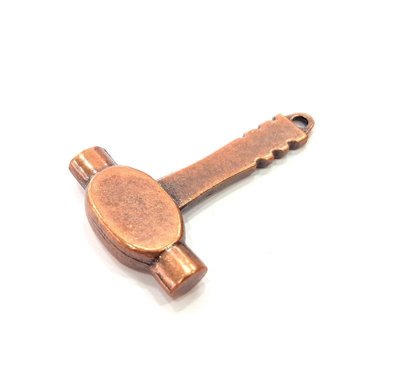Copper War Hammer Pendant Antique Copper Pendant Antique Copper Plated Metal ( 52x32 mm ) G14731