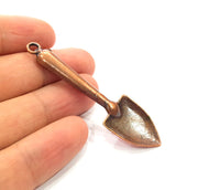 Copper Shovel Pendant Antique Copper Pendant Antique Copper Plated Metal ( 67x18 mm ) G14732