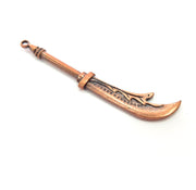 War Ax Pendant Antique Copper Pendant Antique Copper Plated Metal ( 81x13 mm ) G14739