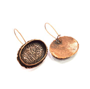 Earring Blank Base Settings Copper Resin Blank Cabochon Base inlay Blank Mountings Antique Copper Plated Brass (25x18mm blank) 1 Set  G14748