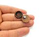 Earring Blank Base Settings Copper Resin Blank Cabochon Base inlay Blank Mountings Antique Copper Plated Brass (13mm blank) 1 Set  G14760