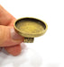 Antique Bronze Ring Blank Setting Cabochon Base inlay Ring Backs Mounting Adjustable Ring Bezel (30x22mm blank) Antique Bronze Plated G15660