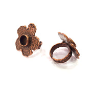 Copper Ring Settings inlay Ring Blank Mosaic Ring Bezel Base Cabochon Mountings ( 10 mm blank) Antique Copper Plated Brass G14779
