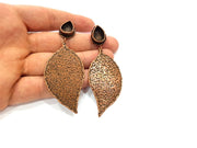 Earring Blank Base Settings Copper Resin Blank Cabochon Base inlay Blank Mountings Antique Copper Plated Brass (14x10mm blank) 1 Set  G14792