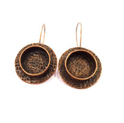 Earring Blank Base Settings Copper Resin Blank Cabochon Base inlay Blank Mountings Antique Copper Plated Brass (16mm blank) 1 Set  G14804