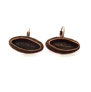 Earring Blank Base Settings Copper Resin Blank Cabochon Base inlay Blank Mountings Antique Copper Plated Brass (22x8mm blank) 1 Set  G14817