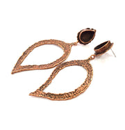 Earring Blank Base Settings Copper Resin Blank Cabochon Base inlay Blank Mountings Antique Copper Plated Brass (14x10mm blank) 1 Set  G14821