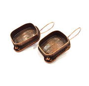 Earring Blank Base Settings Copper Resin Blank Cabochon Base inlay Blank Mountings Antique Copper Plated Brass (25x18mm blank) 1 Set  G14823