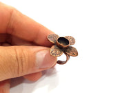 Copper Ring Settings inlay Ring Blank Mosaic Ring Bezel Base Cabochon Mountings ( 10 mm blank) Antique Copper Plated Brass G14824