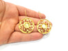 Earring Blank Base Settings Gold Resin Blank Cabochon Bases inlay Blank Mountings Gold Plated Brass (10mm blank) 1 Set  G14909