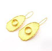 Earring Blank Base Settings Gold Resin Blank Cabochon Bases inlay Blank Mountings Gold Plated Brass (10mm blank) 1 Set  G14914