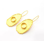 Earring Blank Base Settings Gold Resin Blank Cabochon Bases inlay Blank Mountings Gold Plated Brass (10mm blank) 1 Set  G14914
