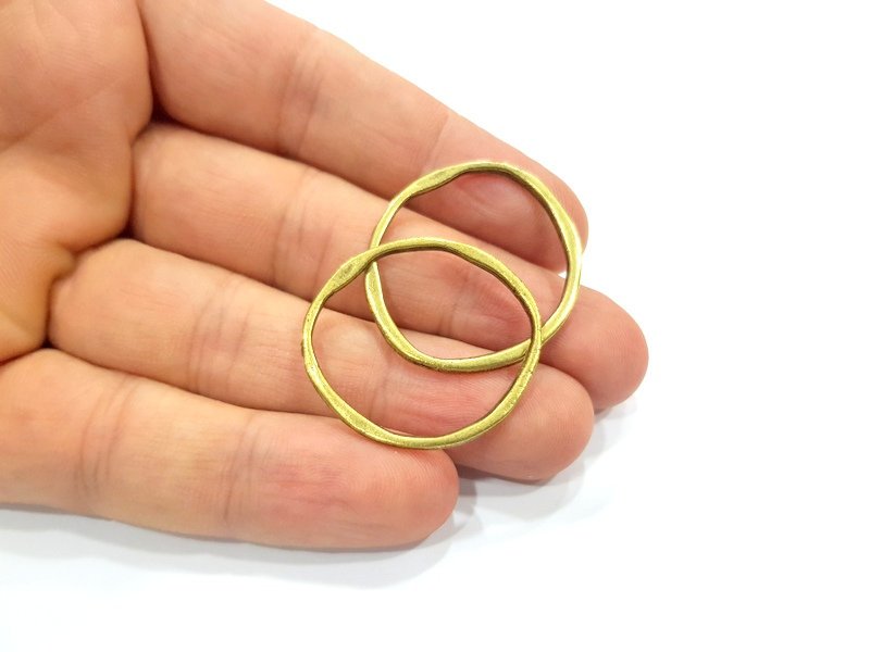 5 Circle Connector Antique Bronze Antique Bronze Plated Metal (31mm) G15692