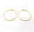 10 Earring Loops Earring Circles Earring Hoops (5 pairs) Gold Plated Brass,Findings  ( 25 mm )  G15694