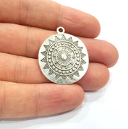 2 Antique Silver Plated Charm Antique Silver Plated Metal (28 mm)  G15696