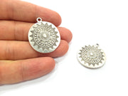 2 Antique Silver Plated Charm Antique Silver Plated Metal (28 mm)  G15696