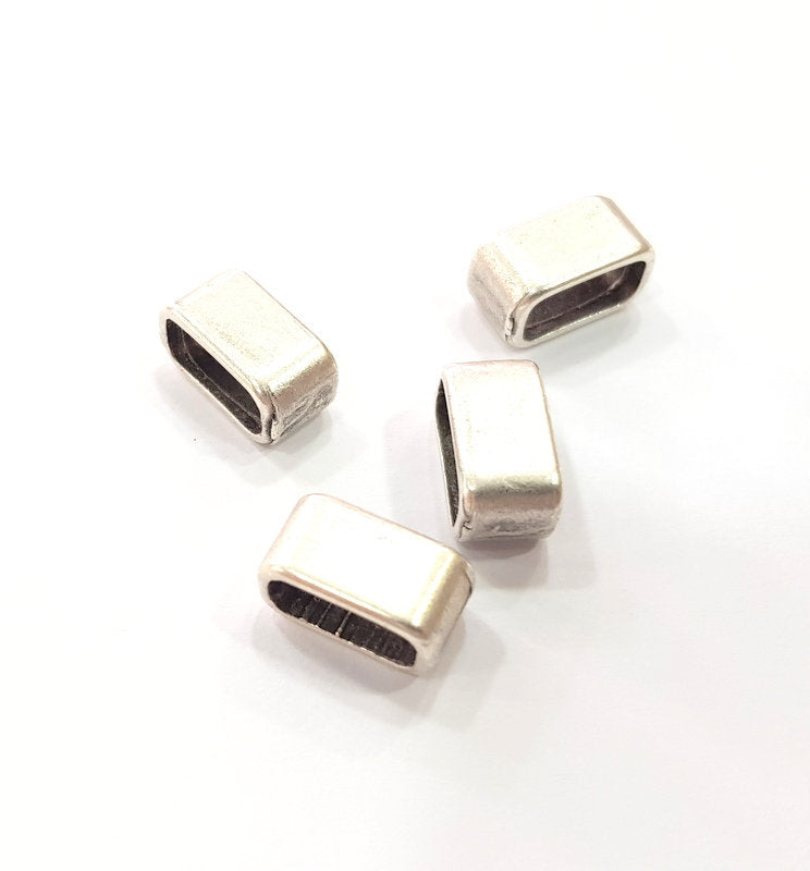 4 Waistband Finding Silver Plated Findings Antique Silver Plated Beads 14x7mm  G14933