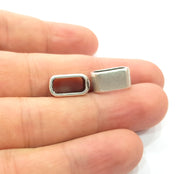 4 Waistband Finding Silver Plated Findings Antique Silver Plated Beads 14x7mm  G14933