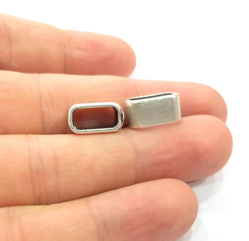 4 Waistband Finding Silver Plated Findings Antique Silver Plated Beads 14x7mm  G14933