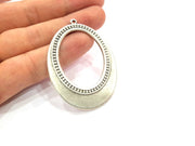 Silver Pendant Antique Silver Plated Metal (59x42mm) G14942