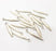 10 Silver Spike Charm Antique Silver Plated Metal (25x4 mm)  G14946