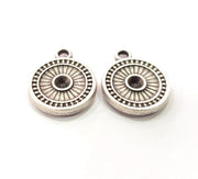 8 Silver Charm Antique Silver Plated Metal (13mm)  G15495