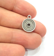 8 Silver Charm Antique Silver Plated Metal (13mm)  G15495