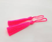 2 Neon Pink Tassel (78 mm - 3 inches) G14959